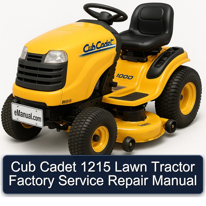 Manual de Servicio y Reparación de Fábrica para Tractor de Césped Cub Cadet 1215