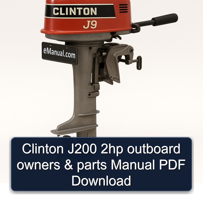 Clinton J200 2hp outboard owners & parts Manual PDF Download