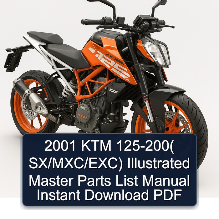 2001 KTM 125-200( SX/MXC/EXC) Illustrated Master Parts List Manual Instant Download PDF