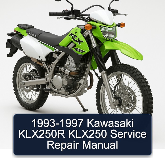 1993-1997 Kawasaki KLX250R KLX250 Manual de servicio y reparación