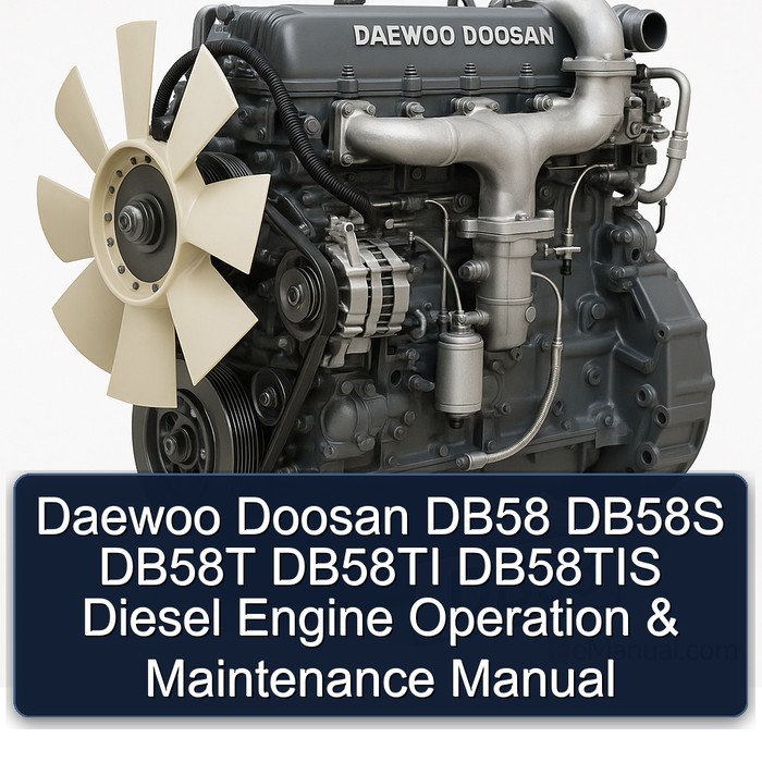 Daewoo Doosan DB58 DB58S DB58T DB58TI DB58TIS Diesel Engine Operation Workshop Service Repair Manual PDF Download