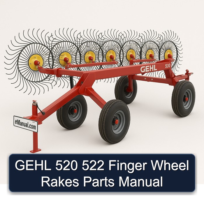 Gehl 520 522 Finger Wheel Rakes Parts Catalog PDF Download