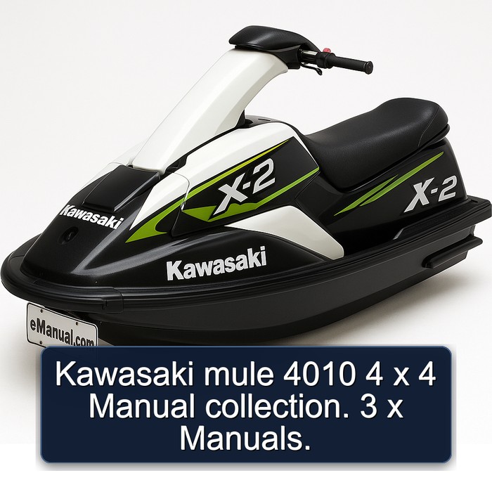 Kawasaki mule 4010 4 x 4 Manual collection. 3 x Manuals.