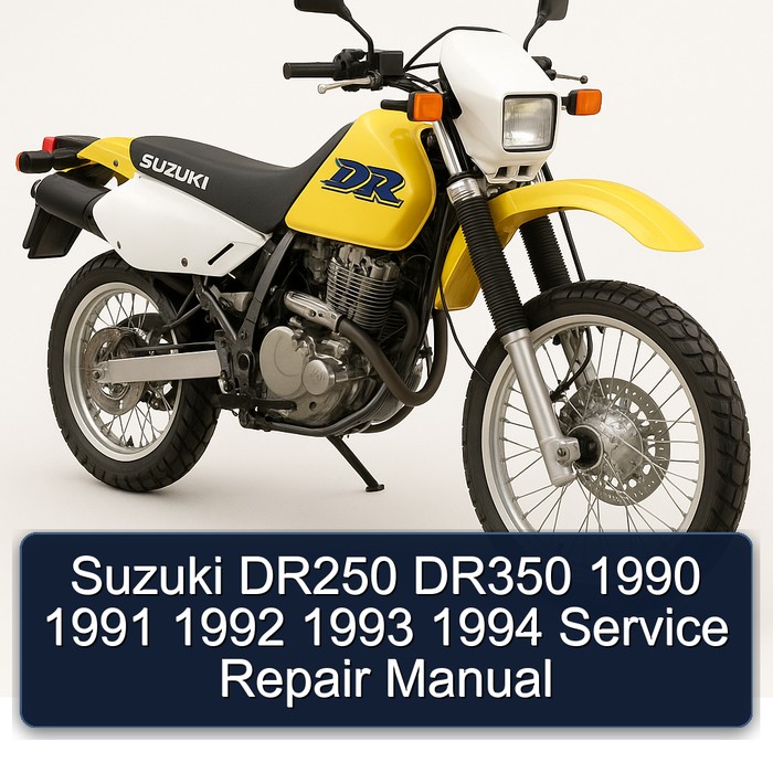 Suzuki DR250 DR350 1990 1991 1992 1993 1994 Manual de servicio y reparación