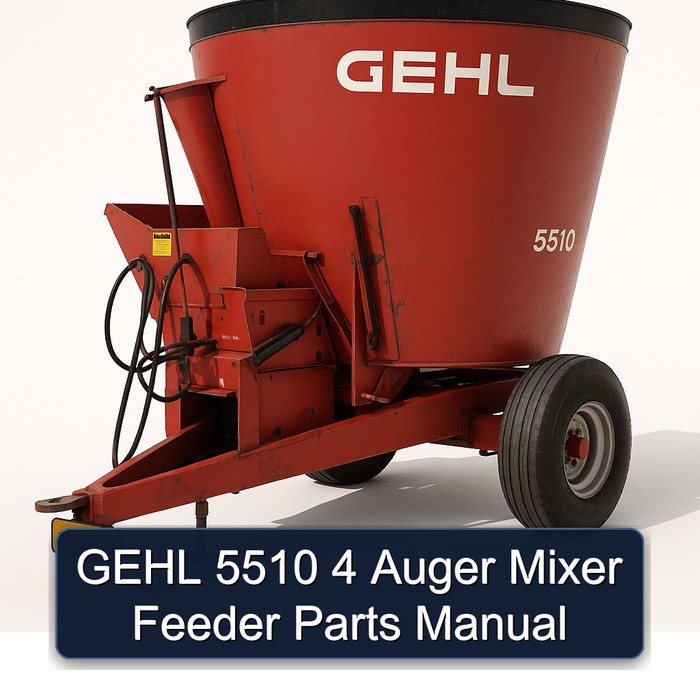 Gehl 5510 4 Auger Mixer Feeder Parts Catalog PDF Download