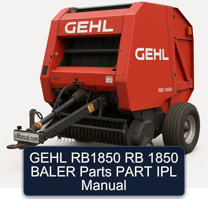 GEHL RB1850 RB 1850 BALER Parts PART IPL Manual 