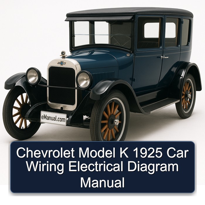 Chevrolet Model K 1925 Car Wiring Electrical Diagram Manual