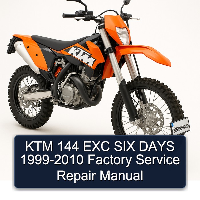 KTM 144 EXC SIX DAYS 1999-2010 Factory Manual de servicio y reparación