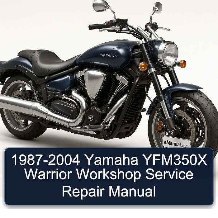 1987-2004 Yamaha YFM350X Warrior Workshop Manual de servicio y reparación