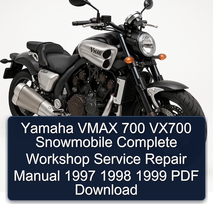 Yamaha VMAX 700 VX700 Snowmobile Manual completo de servicio y reparación del taller 1997 1998 1999 PDF Download