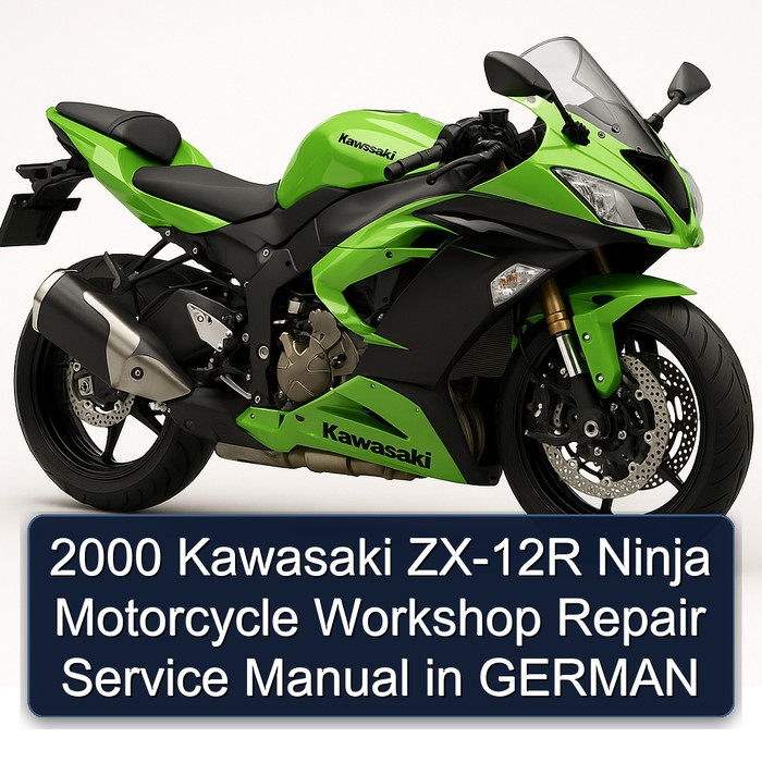2000 Kawasaki ZX-12R Ninja Motorcycle Workshop Repair Service Manual in GERMAN
