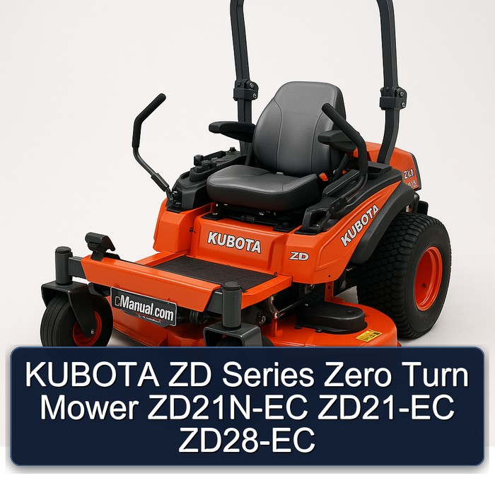 KUBOTA ZD Series Zero Turn Mower ZD21N-EC ZD21-EC ZD28-EC