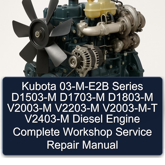 Kubota 03-M-E2B Series D1503-M D1703-M D1803-M V2003-M V2203-M V2003-M-T V2403-M Diesel Engine Manual completo de servicio y reparación del taller