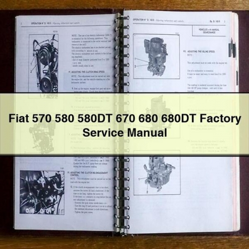 Fiat 570 580 580DT 670 680 680DT Workshop Service Repair Manual PDF Download