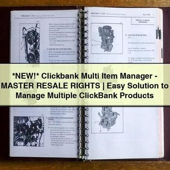 Clickbank Multi Item Manager-Master Resale Rights | Easy Solution to Manage Multiple Clickbank Products PDF Download