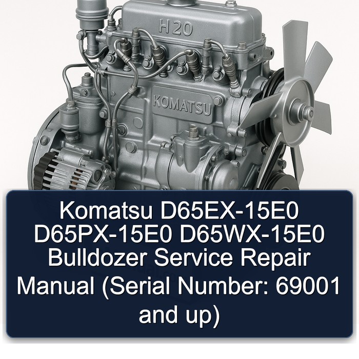 Komatsu D65EX-15E0 D65PX-15E0 D65WX-15E0 Bulldozer Manual de servicio y reparación (Serial Number: 69001 and up)