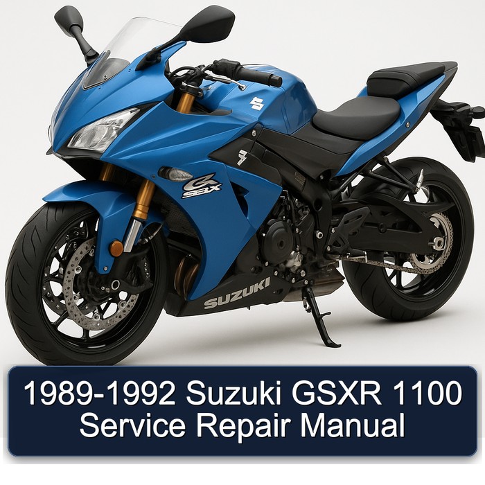 1989-1992 Suzuki GSXR 1100 Manual de servicio y reparación