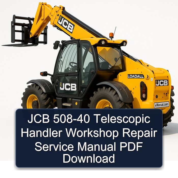 JCB 508-40 Telescopic Handler Workshop Repair Service Manual PDF Download