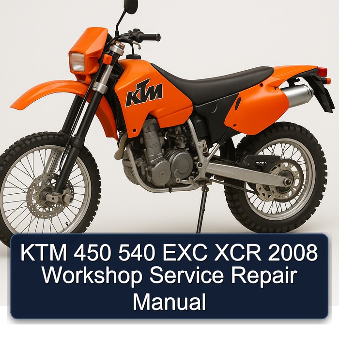 KTM 450 540 EXC XCR 2008 Workshop Manual de servicio y reparación