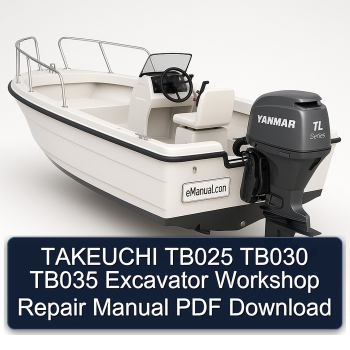 TAKEUCHI TB025 TB030 TB035 Excavator Workshop Repair Manual PDF Download