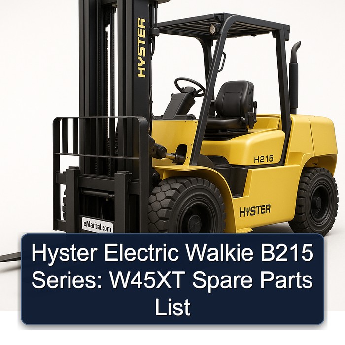 Hyster Electric Walkie B215 Series: W45XT Spare Parts List
