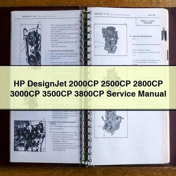 HP DesignJet 2000CP 2500CP 2800CP 3000CP 3500CP 3800CP Service Repair Manual