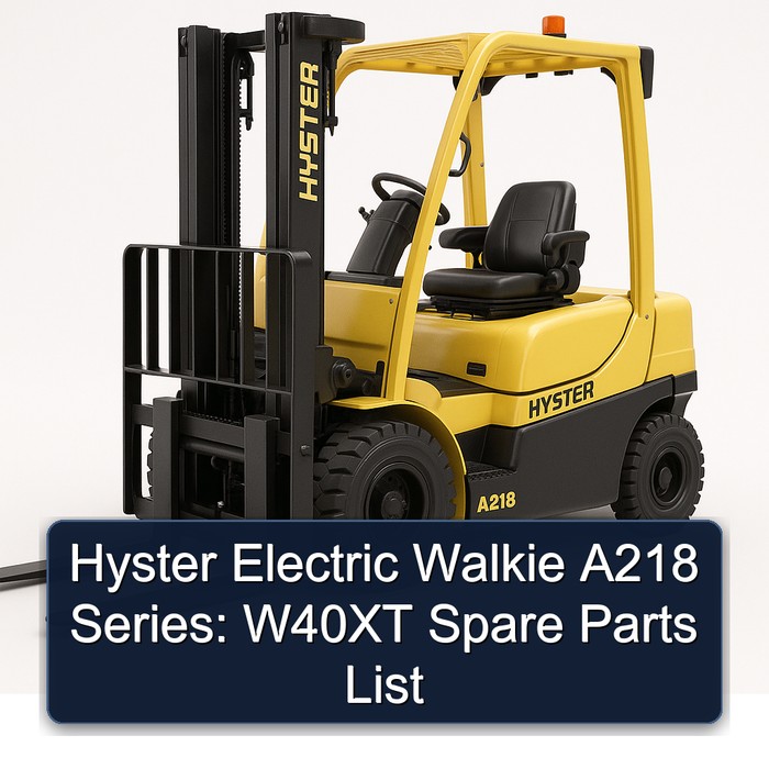 Hyster Electric Walkie A218 Series: W40XT Spare Parts List