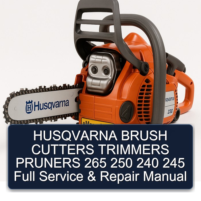HUSQVARNA BRUSH CUTTERS TRIMMERS PRUNERS 265 250 240 245 Full Manual de servicio y reparación