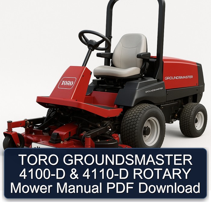 TORO GROUNDSMASTER 4100-D & 4110-D ROTARY Mower Manual PDF Download