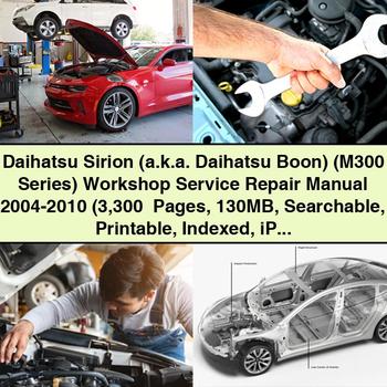 Daihatsu Sirion (a.k.a. Daihatsu Boon) (M300 Series) Workshop Manual de servicio y reparación 2004-2010 (3 300+ Pages 130MB Searchable Indexed iPad-ready)
