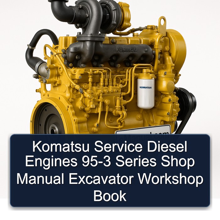 Komatsu Service Diesel Engines 95-3 Series Shop Manual Excavator Workshop Book 