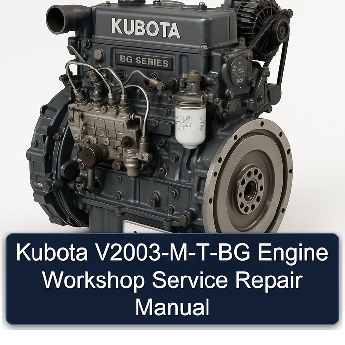 Kubota V2003-M-T-BG Engine Workshop Manual de servicio y reparación