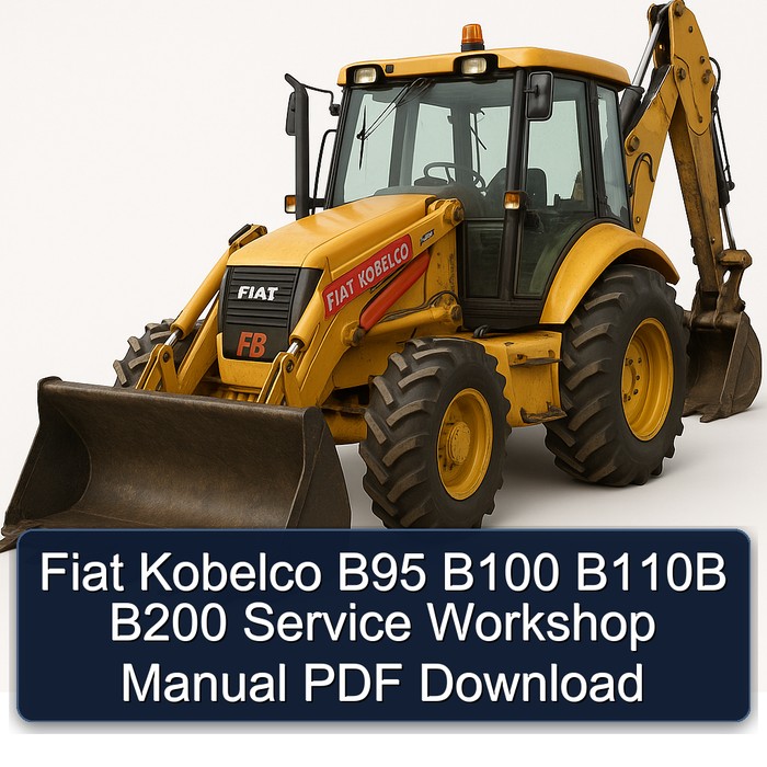 Fiat Kobelco B95 B100 B110B B200 Service Workshop Manual PDF Download