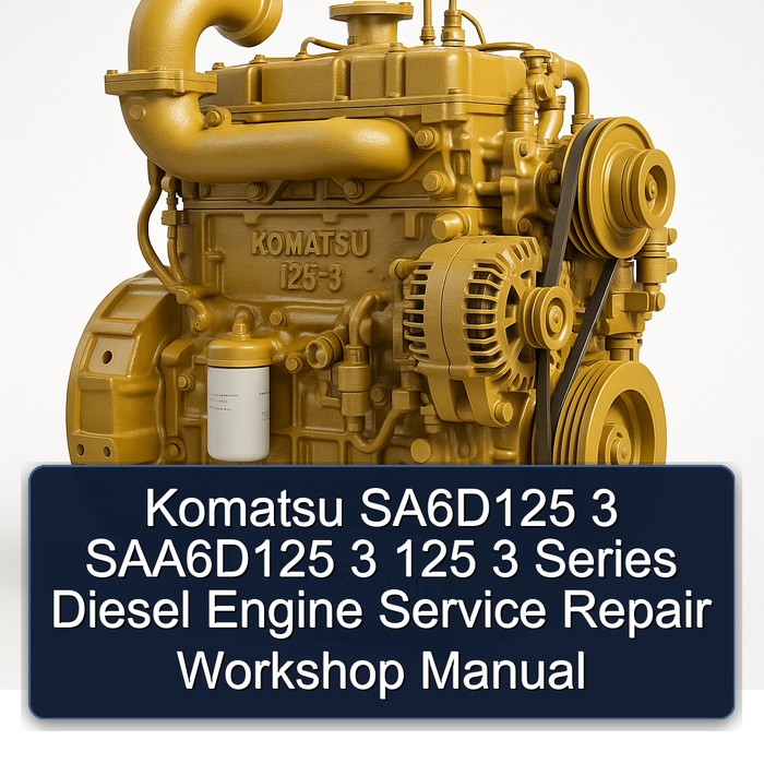 Komatsu SA6D125 3 SAA6D125 3 125 3 Series Diesel Engine Service Repair Workshop Manual