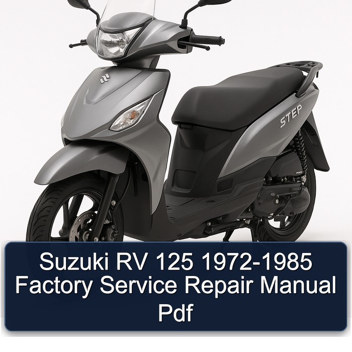 Suzuki RV 125 1972-1985 Factory Manual de servicio y reparación Pdf