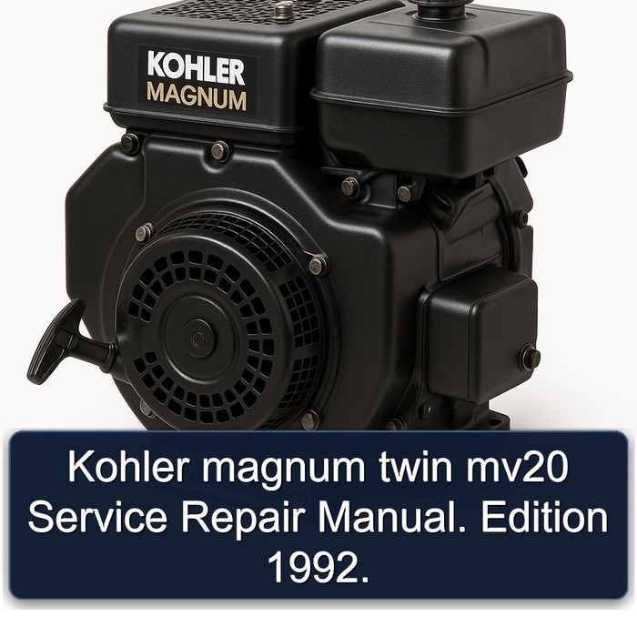 Kohler Magnum Twin MV20 - Service- und Reparaturhandbuch, Ausgabe 1992