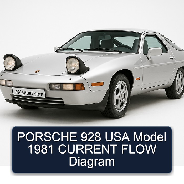 PORSCHE 928 USA Model 1981 CURRENT FLOW Diagram