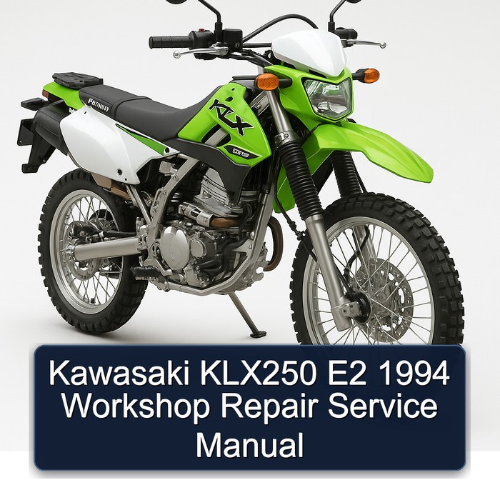Kawasaki KLX250 E2 1994 Workshop Repair Service Manual