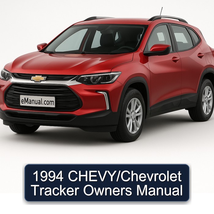1994 CHEVY/Chevrolet Tracker Owners Manual