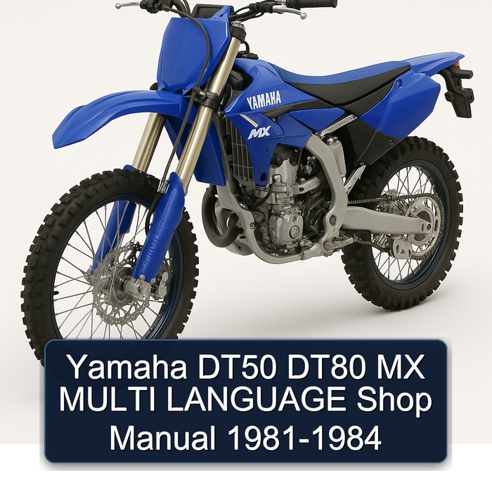 Yamaha DT50 DT80 MX MULTI LANGUAGE Shop Manual 1981-1984
