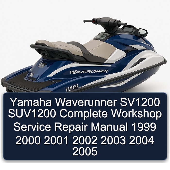 Yamaha Waverunner SV1200 SUV1200 Workshop Service Repair Manual PDF Download