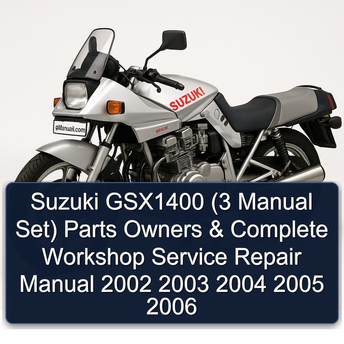 Suzuki GSX1400 (3 Manual Set) Parts Owners & Manual completo de servicio y reparación del taller 2002 2003 2004 2005 2006