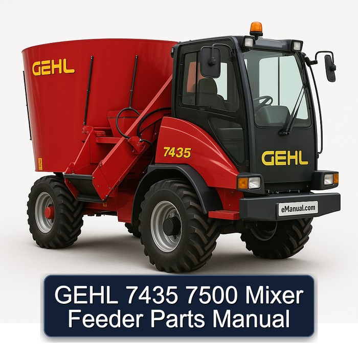 GEHL 7435 7500 Mixer Feeder Parts Manual 