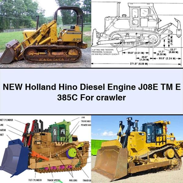 Motor Diesel J08E TM E 385C New Holland Hino para Oruga