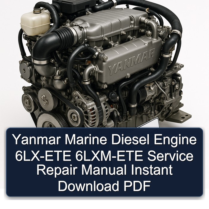 Manual de Servicio y Reparación Yanmar 6LX-ETE / 6LXM-ETE (Descarga Instantánea PDF)