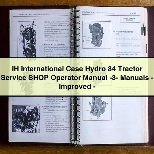 Manual de Operación del Tractor IH International Case Hydro 84