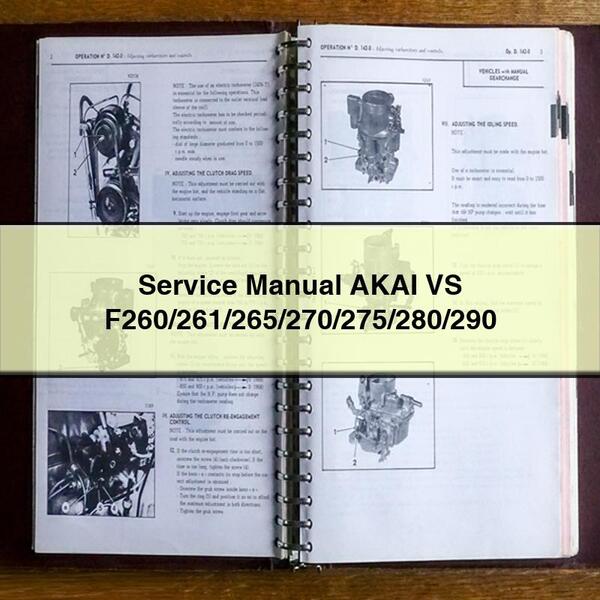 Service Repair Manual AKAI VS F260/261/265/270/275/280/290