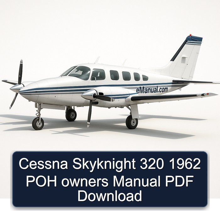Cessna Skyknight 320 1962 POH owners Manual PDF Download