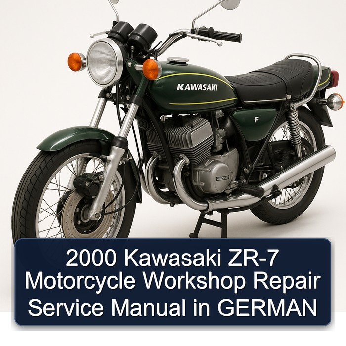 2000 Kawasaki ZR-7 Motorcycle Workshop Repair Service Manual in GERMAN