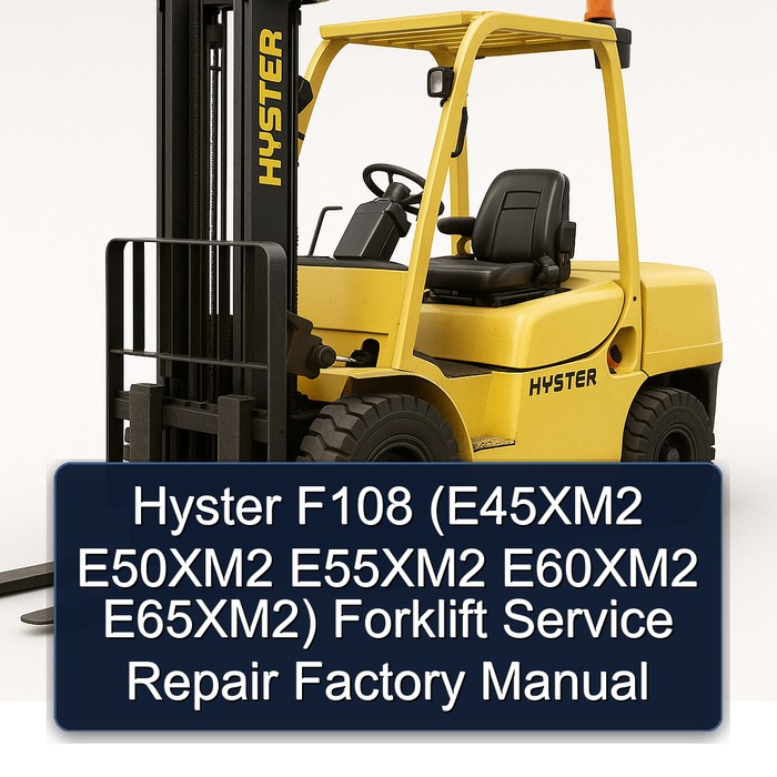 Manual de Servicio y Reparación de la Carretilla Elevadora Hyster F108 (E45XM2, E50XM2, E55XM2, E60XM2, E65XM2)